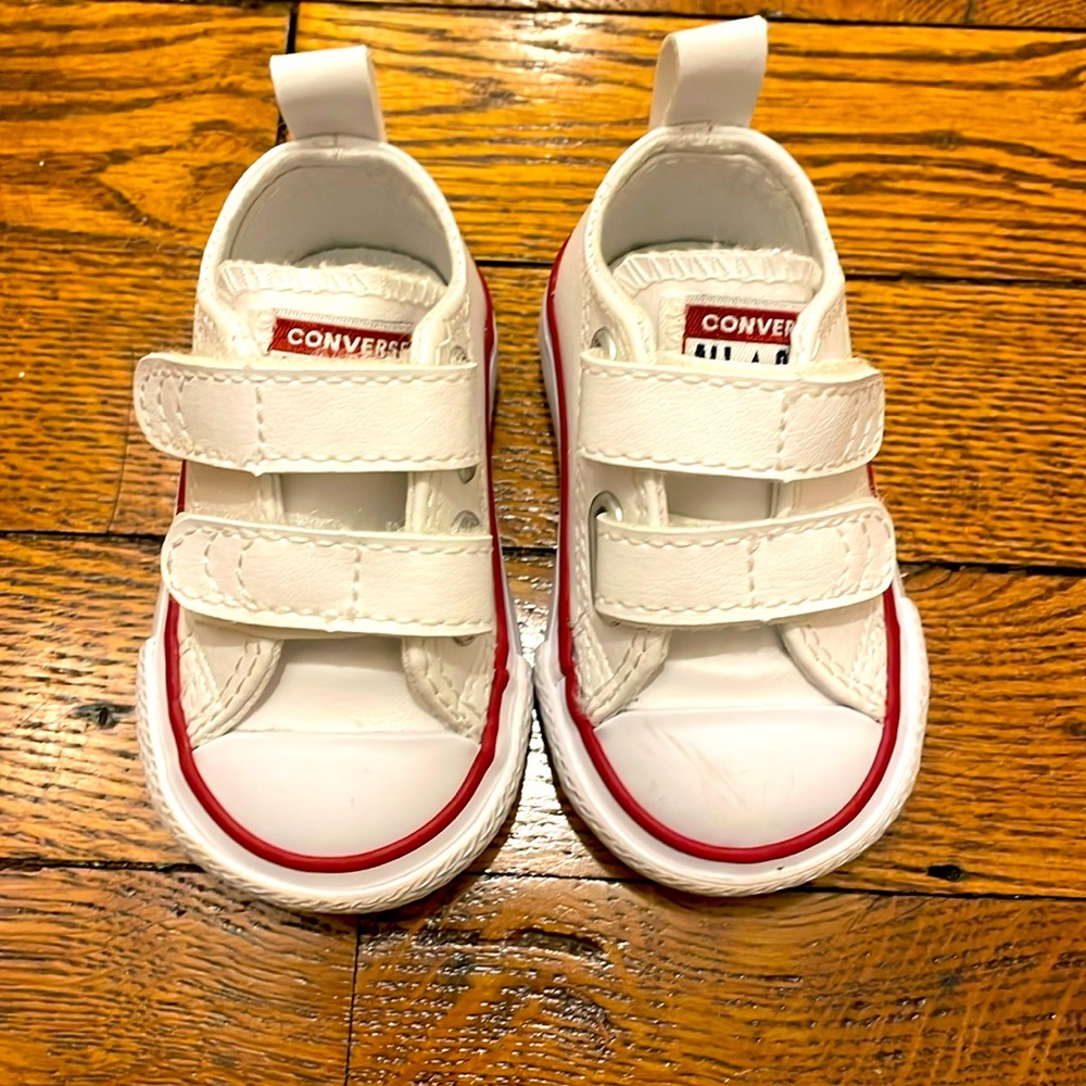 Baby white converse